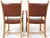 Pair Danish Modern Carved Armchairs W Leather Upholstery For Sale In New York - Image 6 of 7