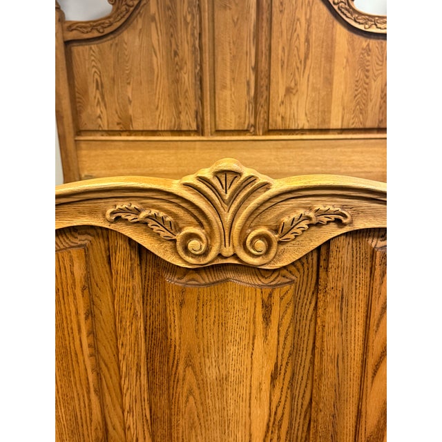Wood Vintage Oakwood Interiors Carved King Size Bed For Sale - Image 7 of 12