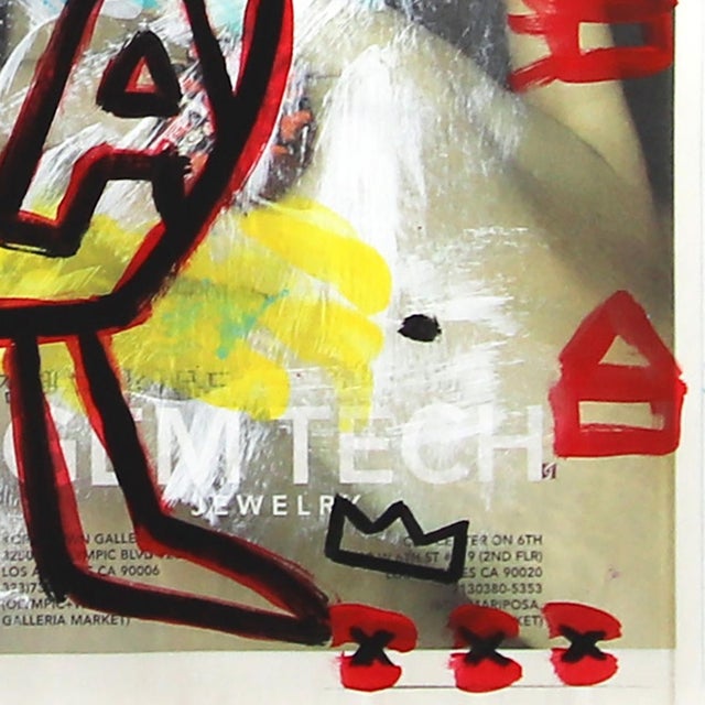2020s 3-D Bug - Original Pop Street Art Acrylic Painting on Newspaper by Gary John For Sale - Image 5 of 6