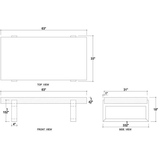 Wood Rectangular Industrial Style Coffee Table For Sale - Image 7 of 7