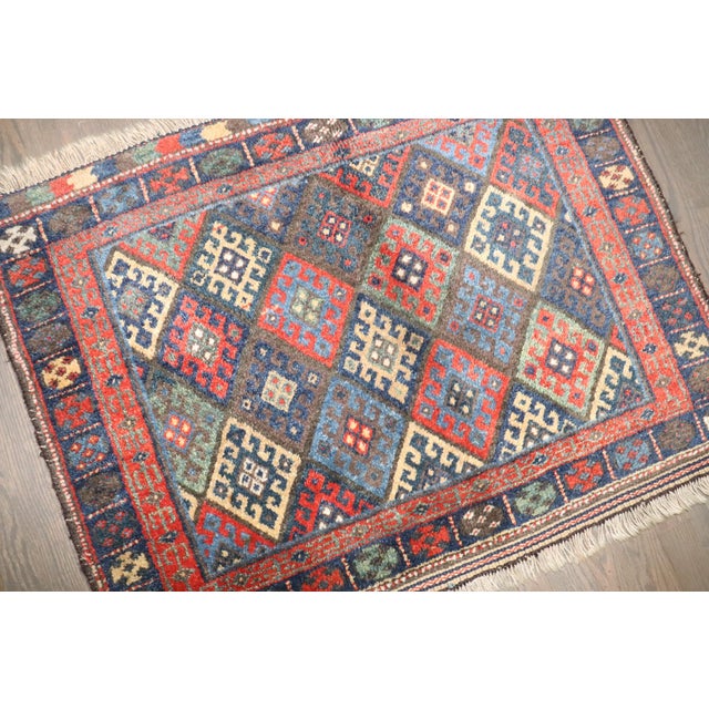 Early 20th Century Antique Zabihi Collection Jaff Kurd Bagface Rug For Sale - Image 5 of 7