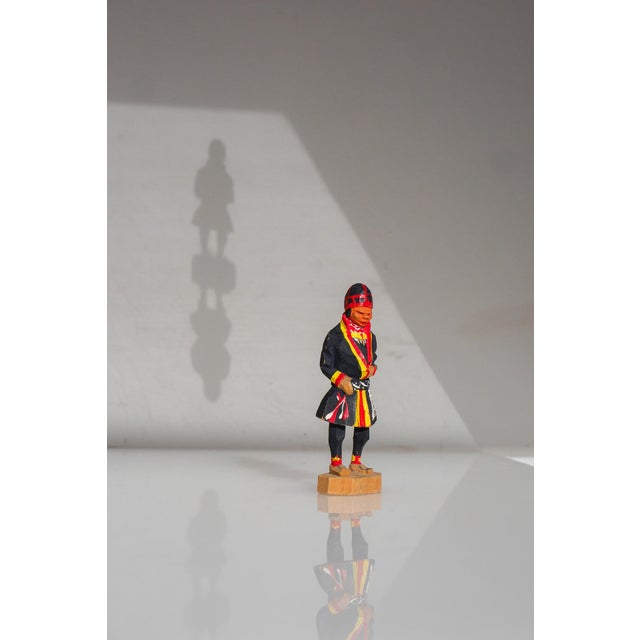 Mid-20th Century Scandinavian Traditional Hand-Carved Saami Figure from Georg Jonsson, 1950s For Sale - Image 12 of 18