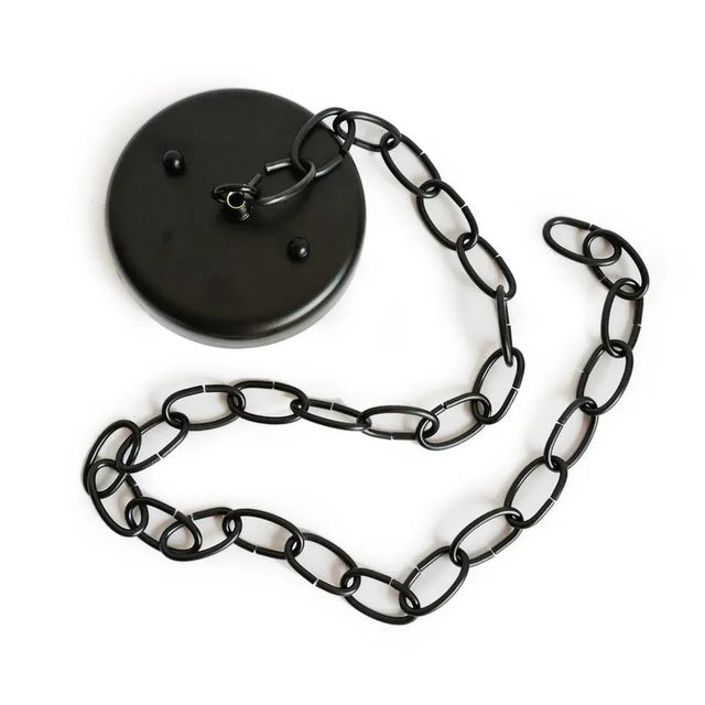 Black Vintage Windowpane Pendant Light For Sale - Image 8 of 9