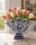 Mid 20th Century Blue and White Majolica Tulip Vase, Tulipiere For Sale - Image 13 of 13