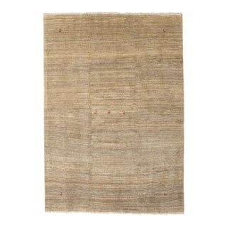 Vintage Hand-Knotted Persian Gabbeh Wool Rug 5'6" X 7'9" For Sale