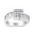 A vintage allure mixes with a modern edge in this gorgeous bypass ring crafted of genuine 14k white gold. A centerpiece of...