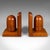 This is a pair of vintage acorn bookends. An English, mahogany decorative book rest, dating to the mid 20th century, circa...