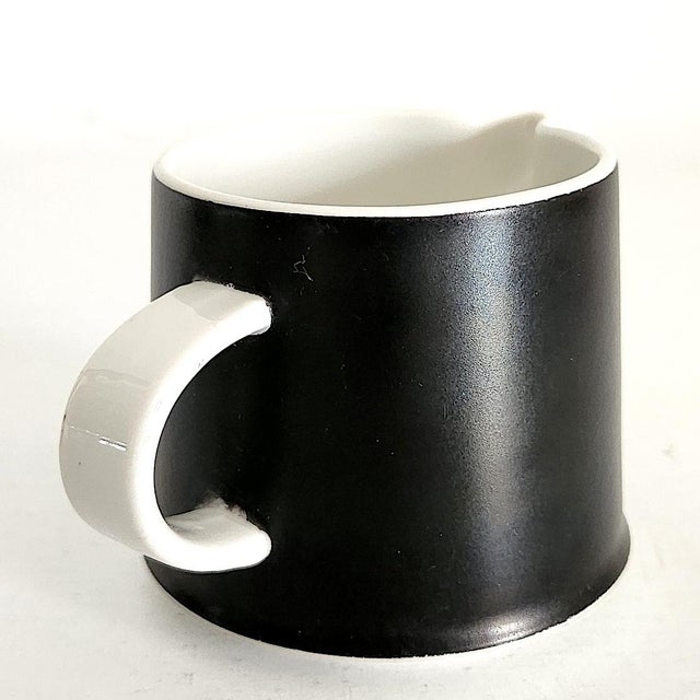 Otagiri Company Vintage Otagiri Japan Creamer in Contempo Frost Black For Sale - Image 4 of 11