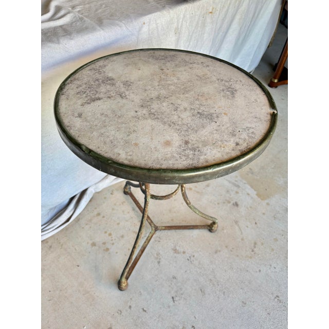 Late 19th Century French Iron and Stone Bistro Garden Table For Sale - Image 12 of 12