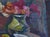 Realism Antique Still Life Oil Painting: Flowers and Food by Ukrainian Artist 46-64 For Sale - Image 3 of 6