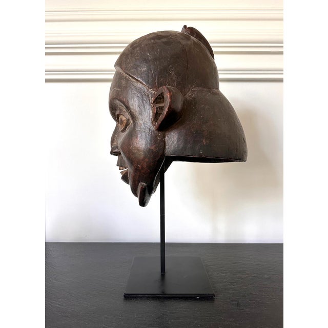 Tribal Helmet Crest Ngoin Mask from Cameroon Africa For Sale - Image 3 of 15