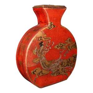 1970's Small Vintage Chinese Decorative Dried Flower Vase