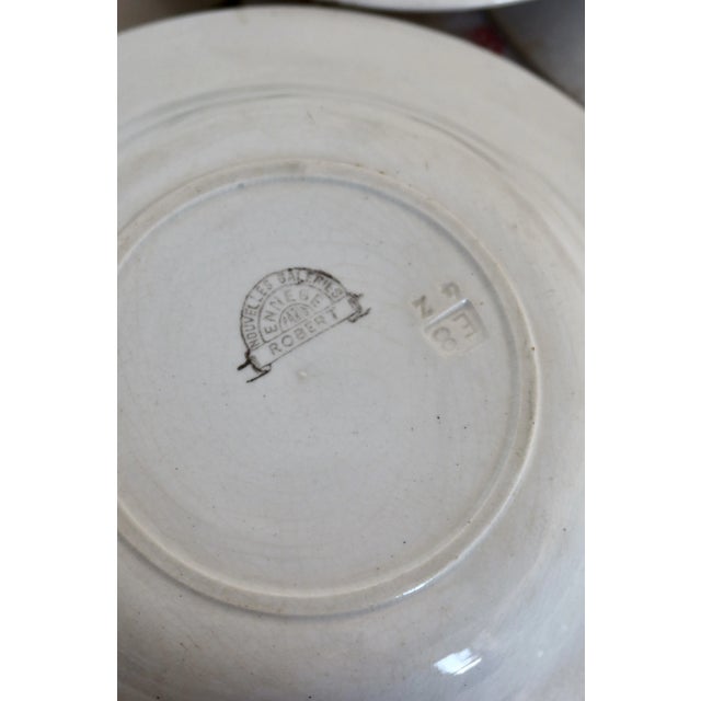Ceramic Earthenware Soup Plates from Galeries Ennegé Paris, 1930s, Set of 6 For Sale - Image 7 of 7