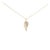Gold Vermeil Diamond Accent Angel Wing Pendant Necklace For Sale