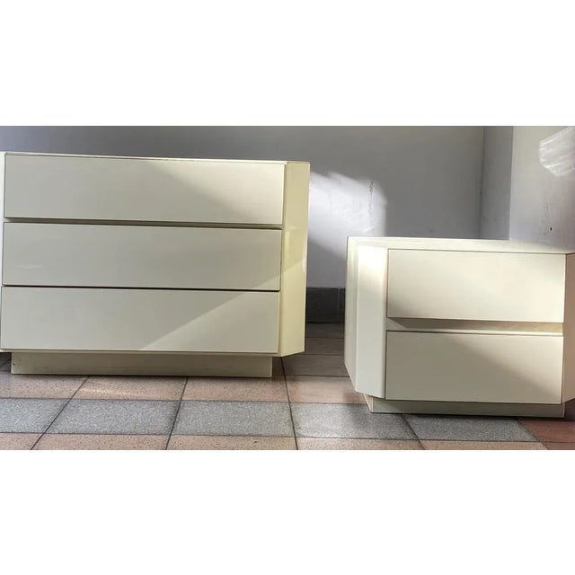 Commode with Mirror Ensemble, Set of 3 For Sale - Image 9 of 12
