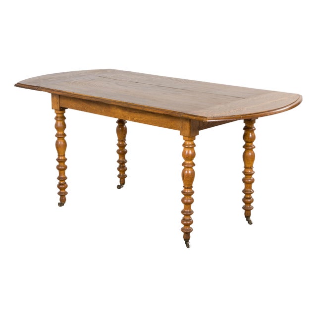 Antique French Country Oak Farm Table, Provence, Late 19th Century For Sale