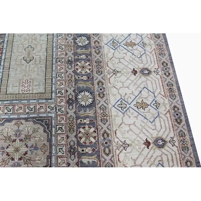 1990s 1990s Handwoven Gray/Ivory Mamlouk Style Rug 12×15 For Sale - Image 5 of 12