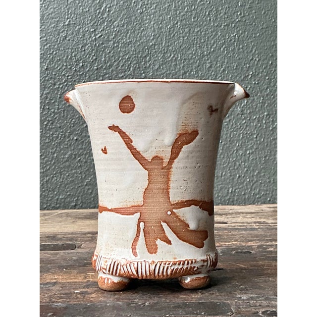 Vintage Original Splatter Studio Pottery Vase For Sale - Image 9 of 12