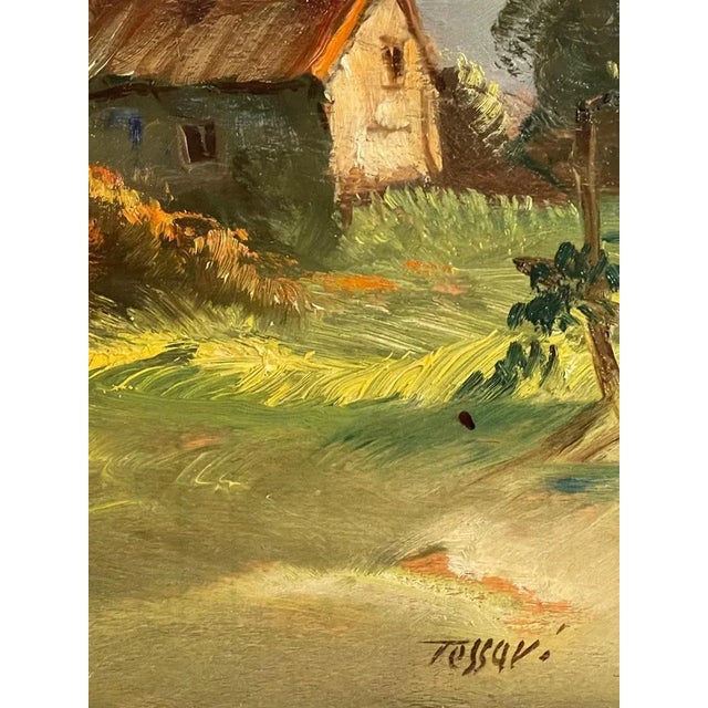 Tessari, Farmhouse in the Countryside, 19th Century, Oil Painting on Panel, Framed For Sale - Image 5 of 7