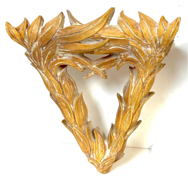 Pair of Serge Roche–Style Palmette Wall Brackets / Shelves For Sale - Image 11 of 18