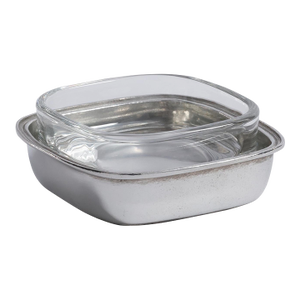 St. Moritz Pewter & Glass Condiment Set, Single