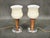 Italian Opaline Glass, Wood and Chrome Table Lamps, 1950s, Set of 2 For Sale - Image 10 of 11