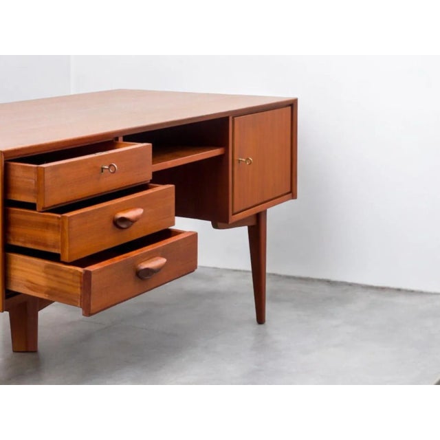 Vintage Executive Desk Teak, 1960s For Sale - Image 6 of 13