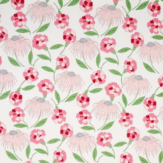 Schumacher x Celerie Kemble Bouquet Toss Fabric in Pepper Berry For Sale