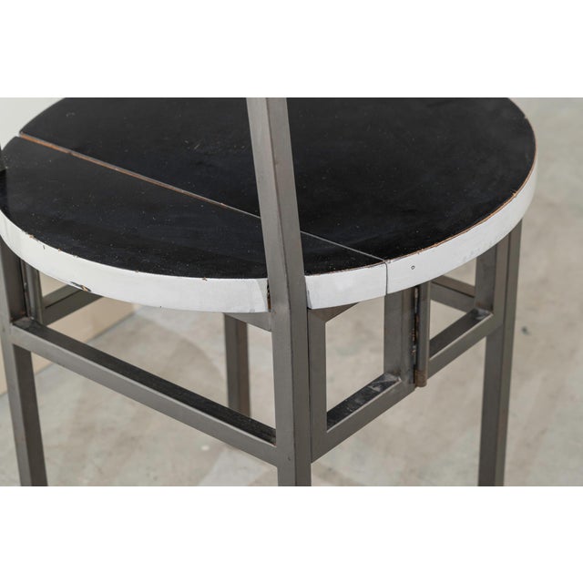 Postmodern Chair in Metal and Wood, Italy, 1980s For Sale - Image 9 of 11