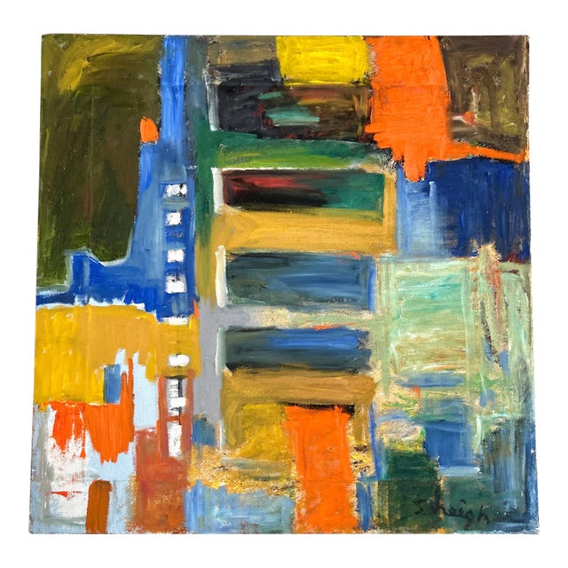 Contemporary Original Abstract Painting by Stephen Heigh “Fields” For Sale