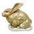 Vintage 1993 Michael Lord Hand Carved Stone Bunny Statue For Sale