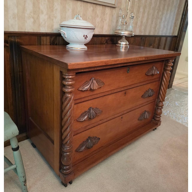Excellent craftsmanship on this cherry sideboard! This piece is a great example of the transition period between the...