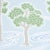 Art Deco Sample - Schumacher Tree River Wallpaper in Mineral For Sale - Image 3 of 4
