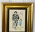 Vintage 1976 Jewish Rabbi & Girl W/ Balloon Signed Watercolor Painting For Sale - Image 4 of 9