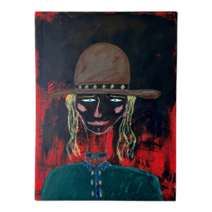 Cowgirl Americana Oil Painting