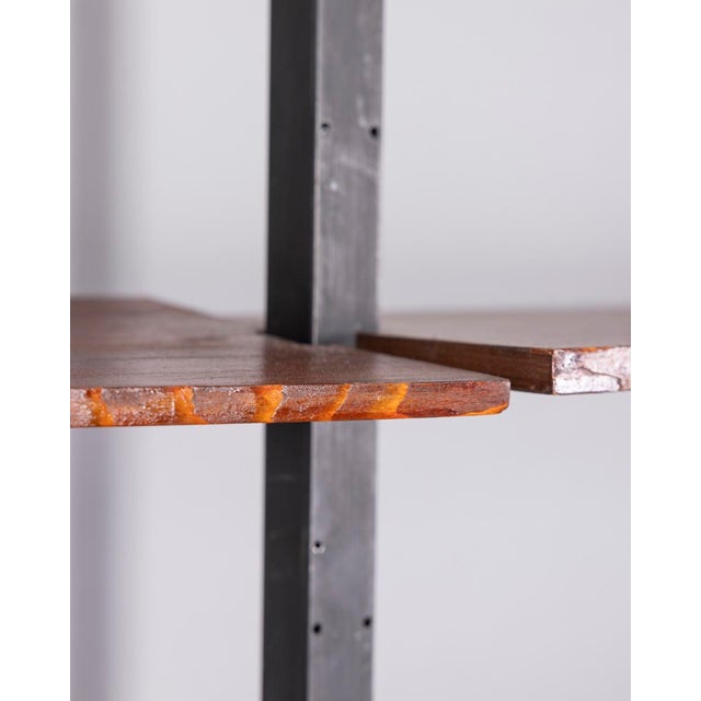 Black Vintage Terra-Cielo Bookcase in Metal and Wood, 1960s For Sale - Image 8 of 10