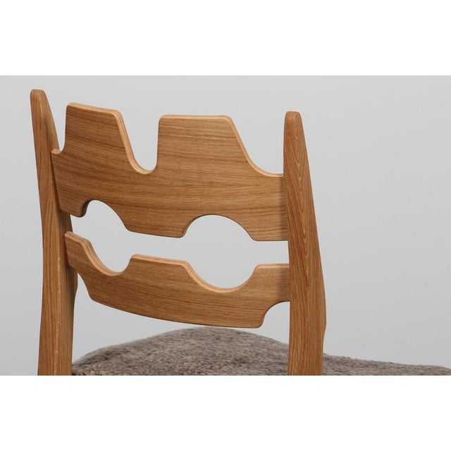 Razoblade Dining Chair in Oak attributed to Henning Kjærnulf, Denmark, 2023 For Sale - Image 6 of 8