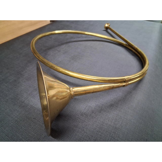 Vintage Decorative Brass Horn For Sale In Detroit - Image 6 of 8