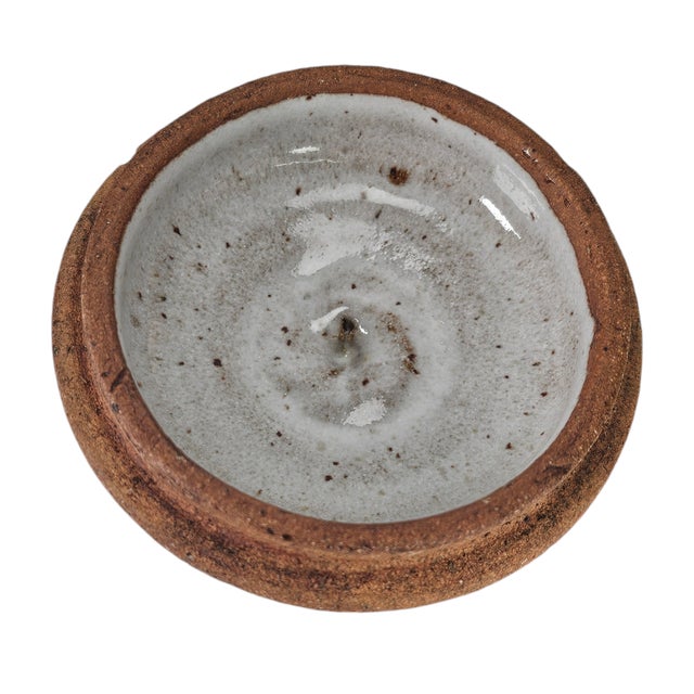 Studio Art Pottery Scraffito Blue and Gray Vase 7.25" For Sale - Image 11 of 12