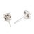 Modern 0.45ctw Diamond Cluster Stud Earrings, 14k White Gold, Width 6.5 Mm For Sale - Image 3 of 4