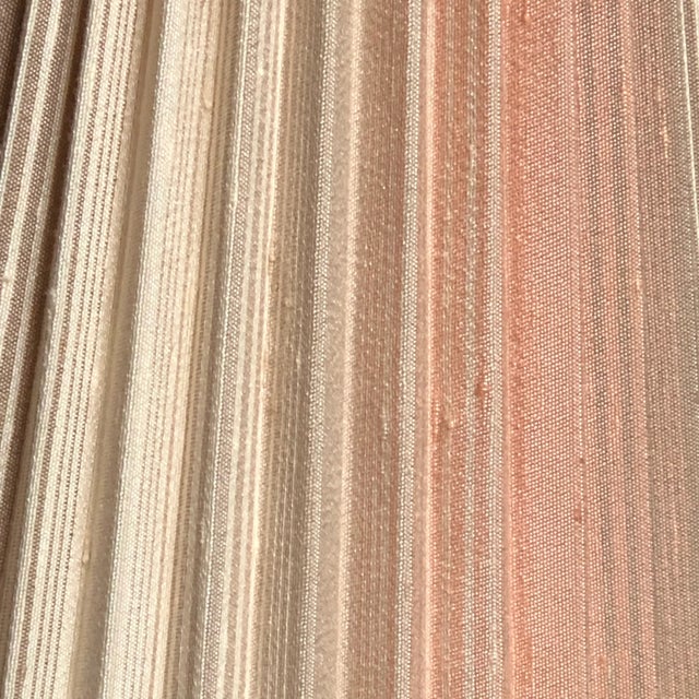 1960s Blended Stripe Knife Pleated Lamp Shade For Sale - Image 11 of 12