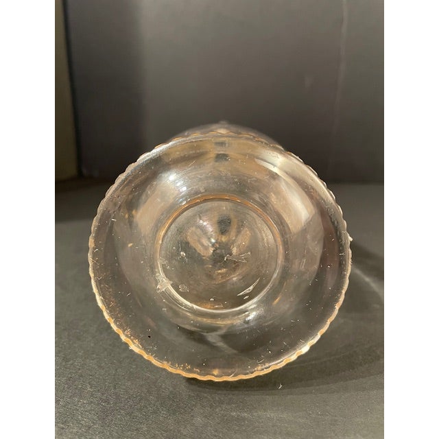An Antique Decorative Glass Vase With Gold Accents & Scroll Motifs For Sale In Saint Louis - Image 6 of 9