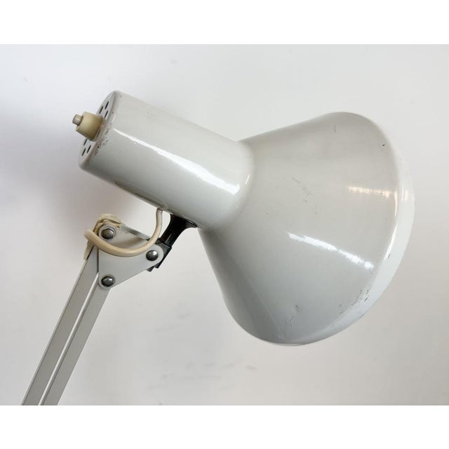 Vintage White Italian Architect Table Lamp, 1970s For Sale - Image 13 of 18