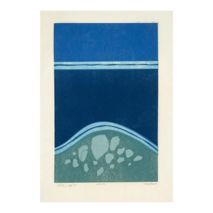 1973 Roger Martin Beach Color Proof Woodcut