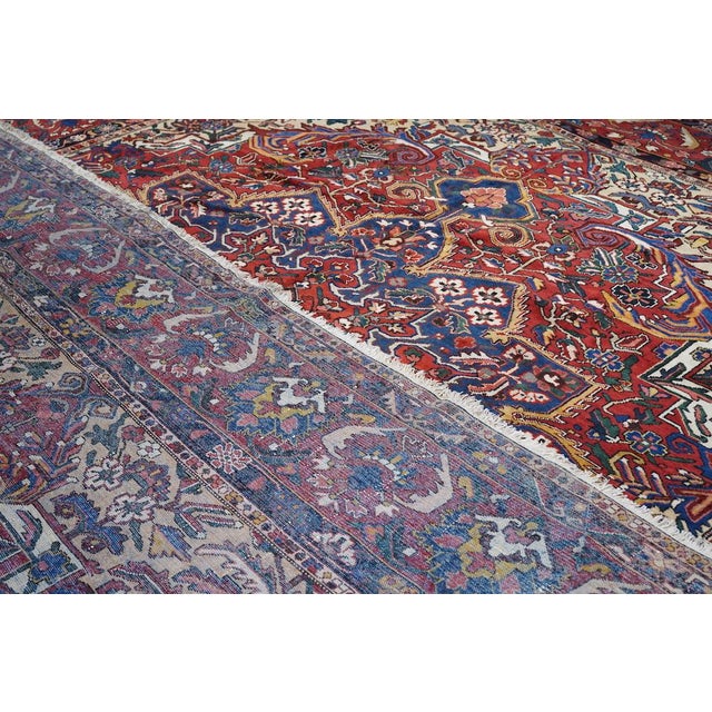 Vintage Persian Bakhtiari Rug 12'8'' X 15'4'' For Sale - Image 10 of 11