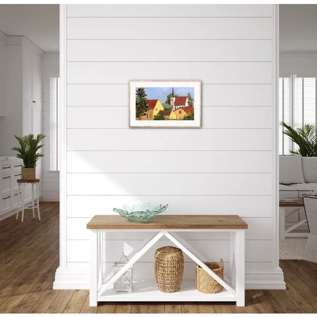 "Mendocino Cemetery Church View" Contemporary Impressionist Style Landscape Oil Painting For Sale - Image 12 of 12