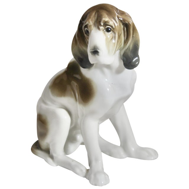 Vintage Porcelain Dog, 1950s For Sale