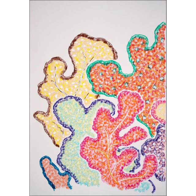 2026, Illustration Style Marien Diptych, Vivid Coral Beings, Colorful Seascape on Paper by Romina Milano For Sale - Image 4 of 9