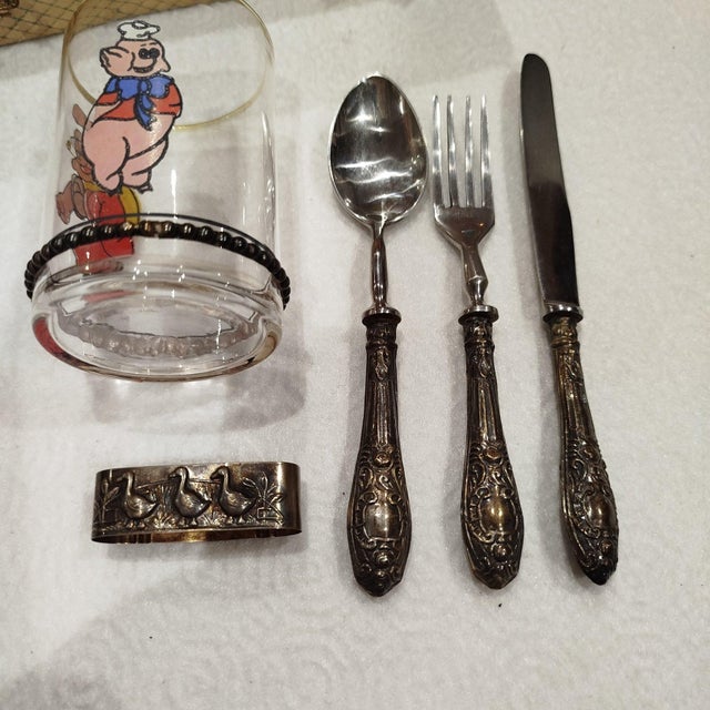Antique Silver Set of Cutlery, 1800s, Set of 6 For Sale - Image 5 of 11