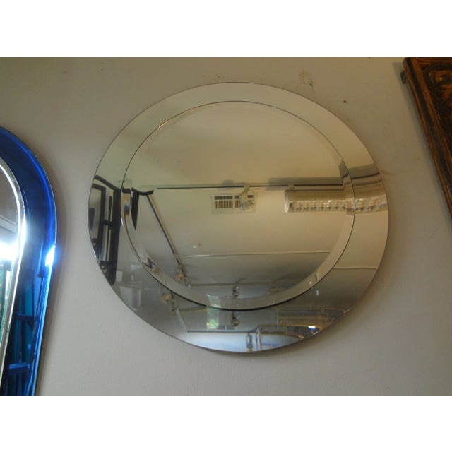Silver Italian Modern Fontana Arte Inspired Beveled Mirror For Sale - Image 8 of 10
